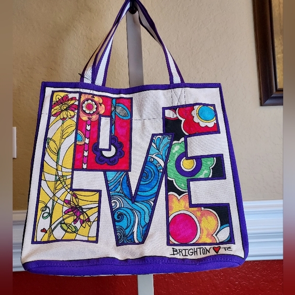 Brighton Queen of Love canvas toe bag NEW | Mercari Brighton Love Grove  Canvas Tote II
